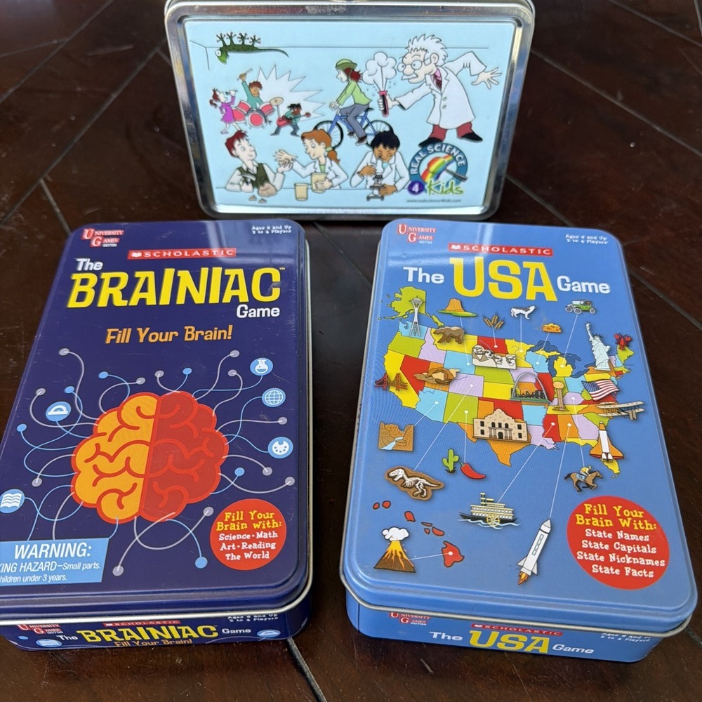 educational games for kids Scholastic Real Science 4 Kids Braniac USA Lot Of 3